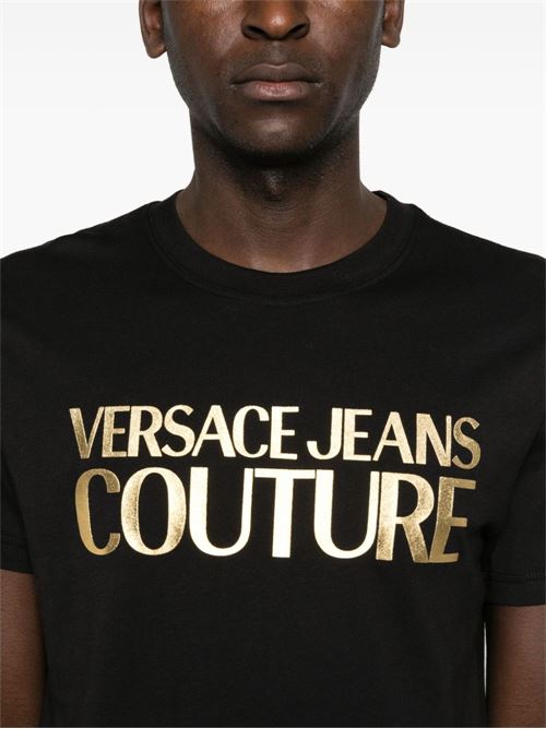 T-shirt uomo con logo Versace jeans Couture | 77GAHT05CJ00TG89